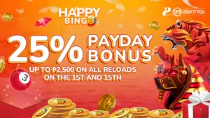 HAPPYBINGO PAYDAY BONUS